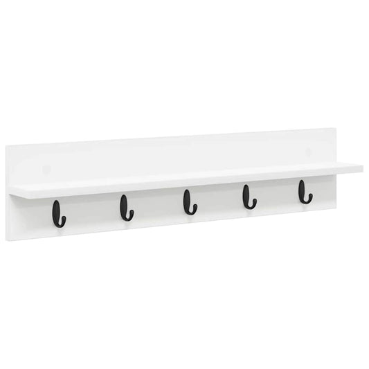 Wall-Mounted Coat Rack Wall-Mounted White 80 x 10.5 x 18 cm