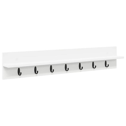 Wall-Mounted Coat Rack Wall-Mounted White 100 x 10.5 x 18 cm