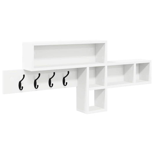 Wall-Mounted Coat Rack White 100 x 12 x 43.5 cm