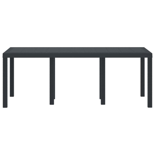 Weather-Resistant Garden Table Anthracite 200 x 100 x 73 cm