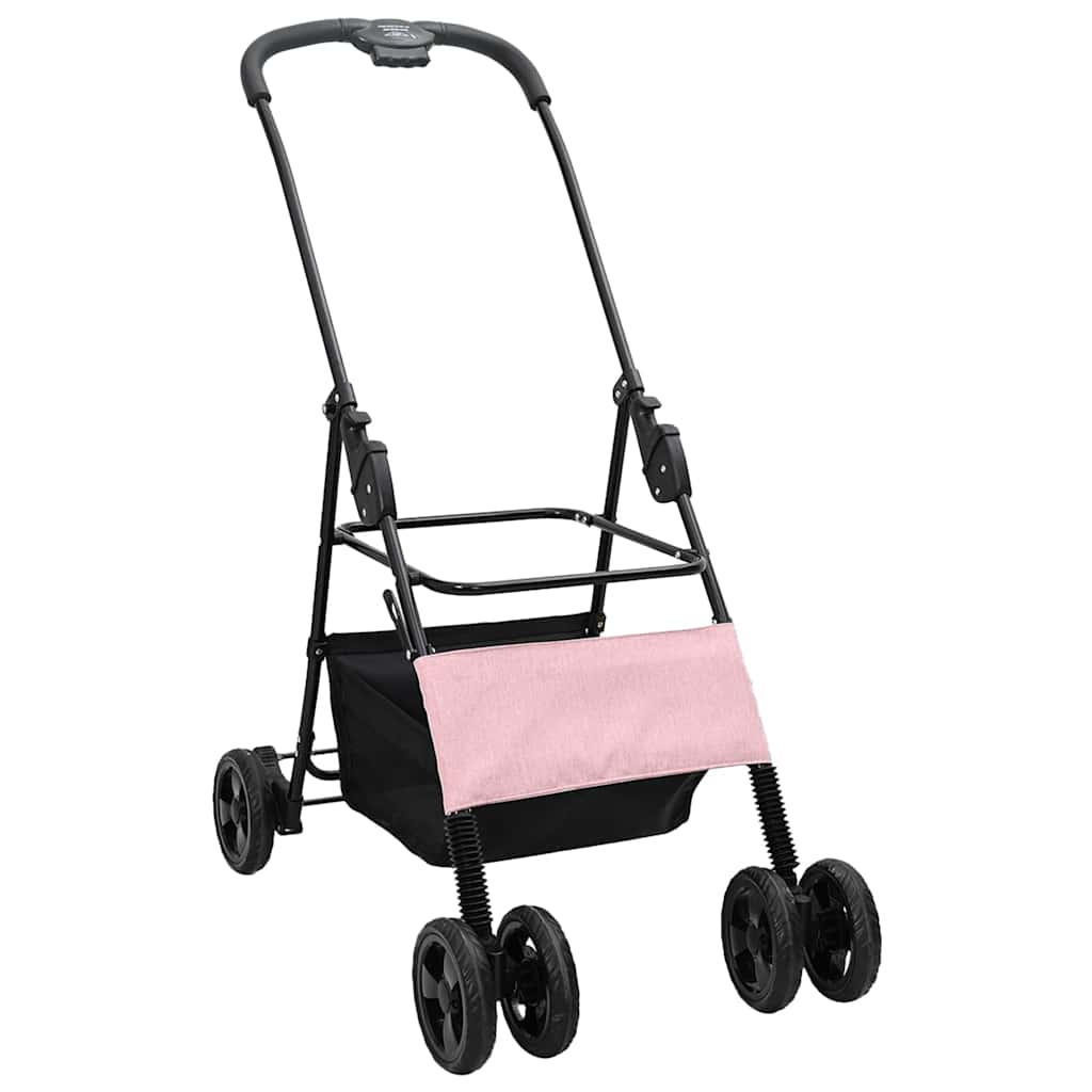 Folding Pet Stroller Pink 81 x 47 x 99 cm 600D Oxford fabric