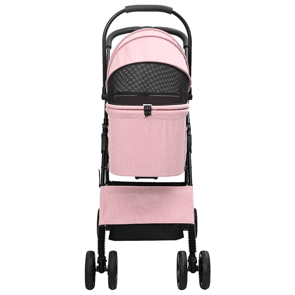 Folding Pet Stroller Pink 81 x 47 x 99 cm 600D Oxford fabric