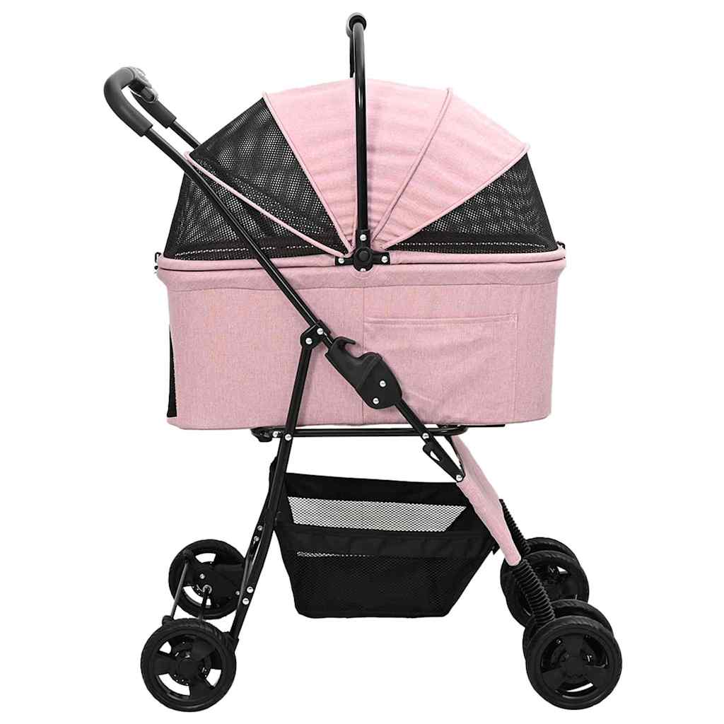 Folding Pet Stroller Pink 81 x 47 x 99 cm 600D Oxford fabric