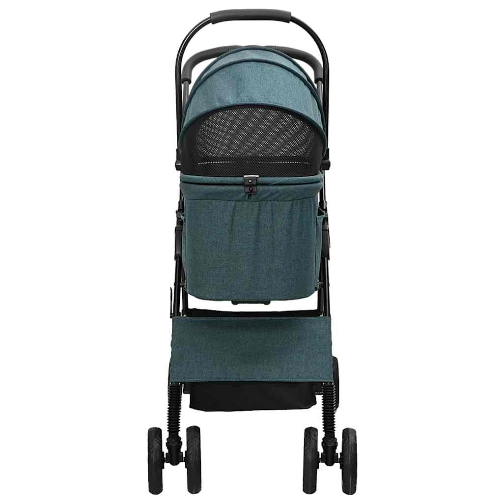 Folding Pet Stroller Green 81 x 47 x 99 cm 600D Oxford fabric