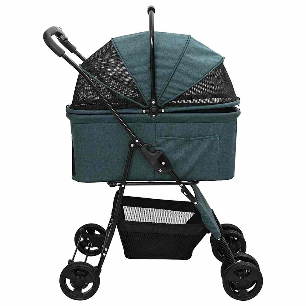 Folding Pet Stroller Green 81 x 47 x 99 cm 600D Oxford fabric