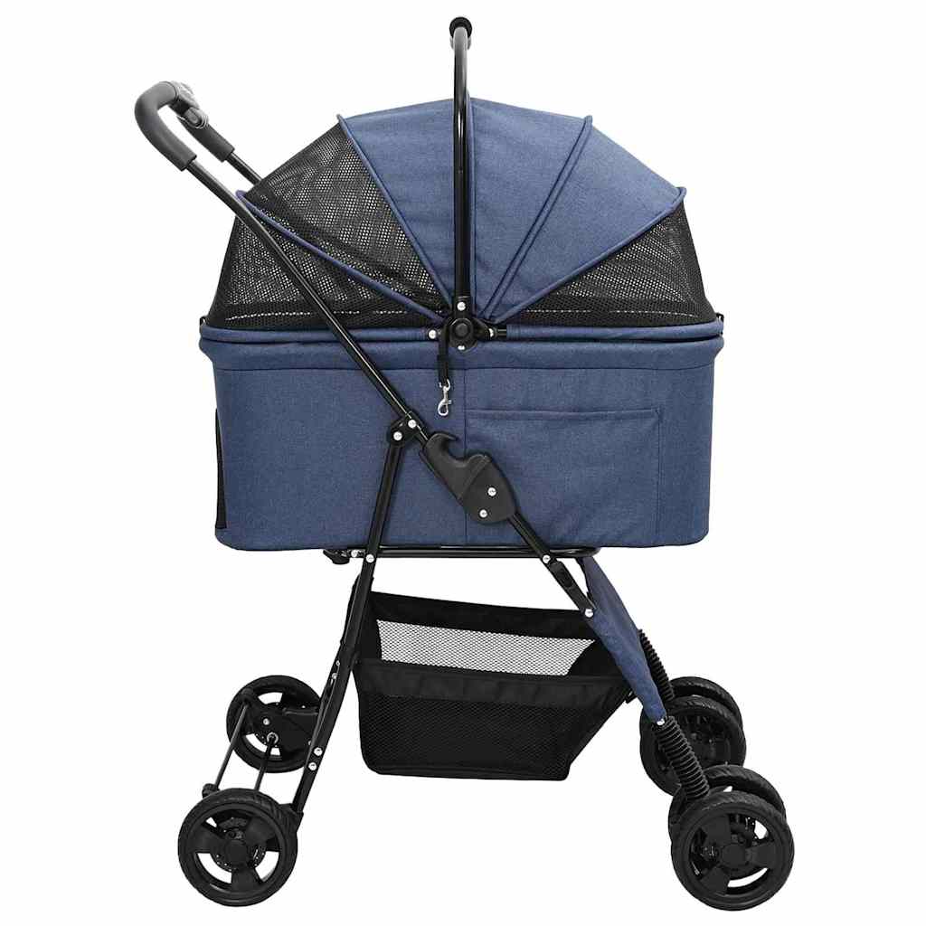 Folding Pet Stroller Blue 81 x 47 x 99 cm 600D Oxford fabric