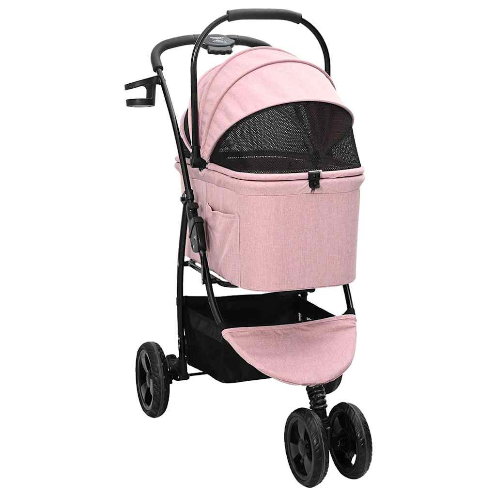Folding Pet Stroller Pink 78 x 54 x 101 cm 600D Oxford fabric