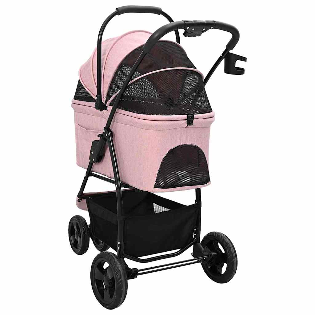 Folding Pet Stroller Pink 78 x 54 x 101 cm 600D Oxford fabric