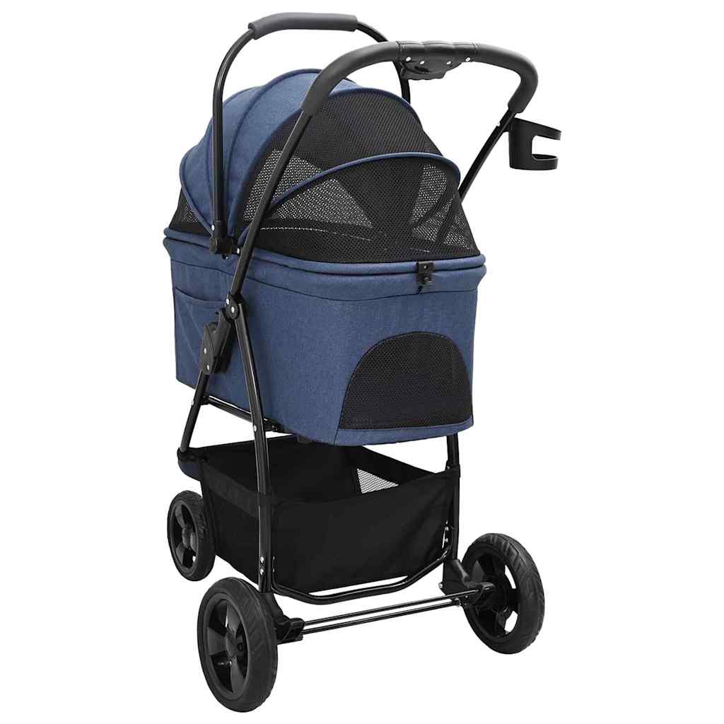 Folding Pet Stroller Blue 78 x 54 x 101 cm 600D Oxford fabric