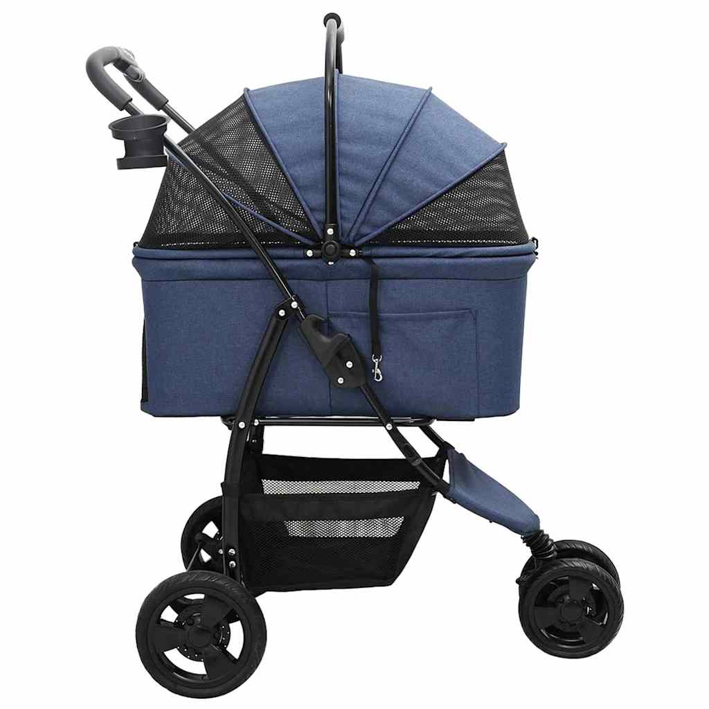 Folding Pet Stroller Blue 78 x 54 x 101 cm 600D Oxford fabric