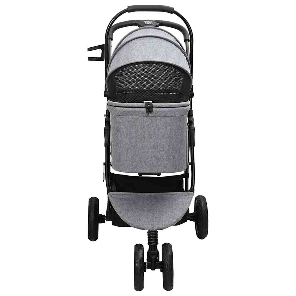 Folding Pet Stroller Grey 78 x 54 x 101 cm 600D Oxford fabric