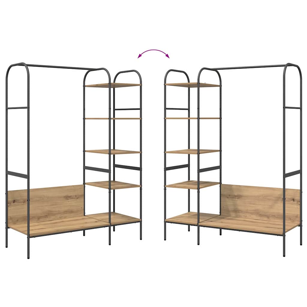 Clothes Rack Beige 120 x 44 x 160 cm Engineered Wood
