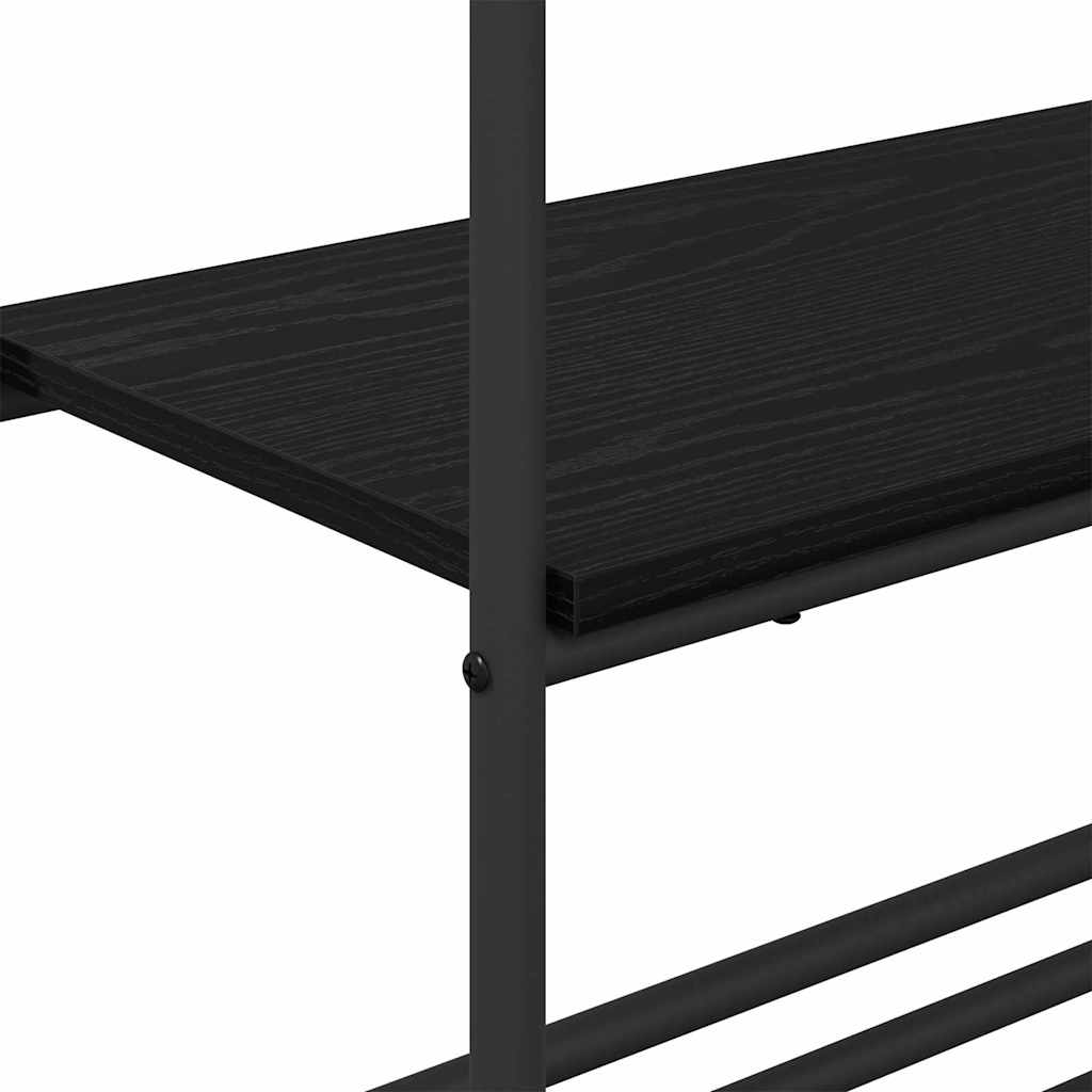Clothes Rack with Shelves Other Black oak 60 x 30 x 171 cm
