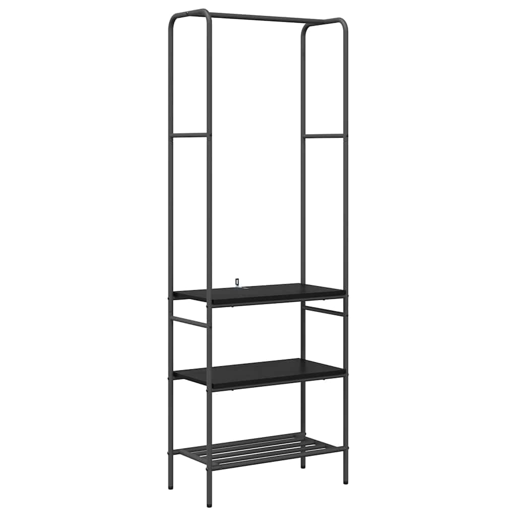 Clothes Rack with Shelves Other Black oak 60 x 30 x 171 cm