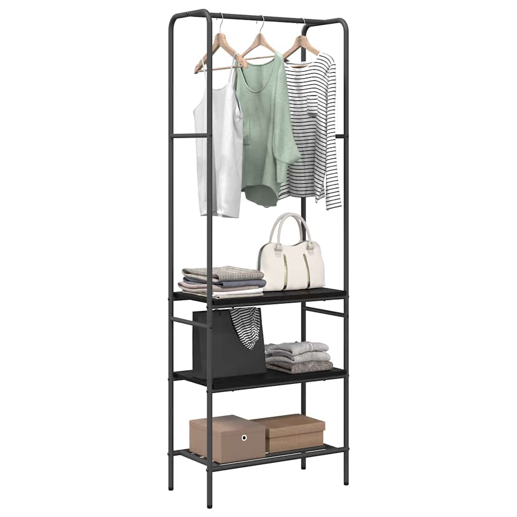Clothes Rack with Shelves Other Black oak 60 x 30 x 171 cm