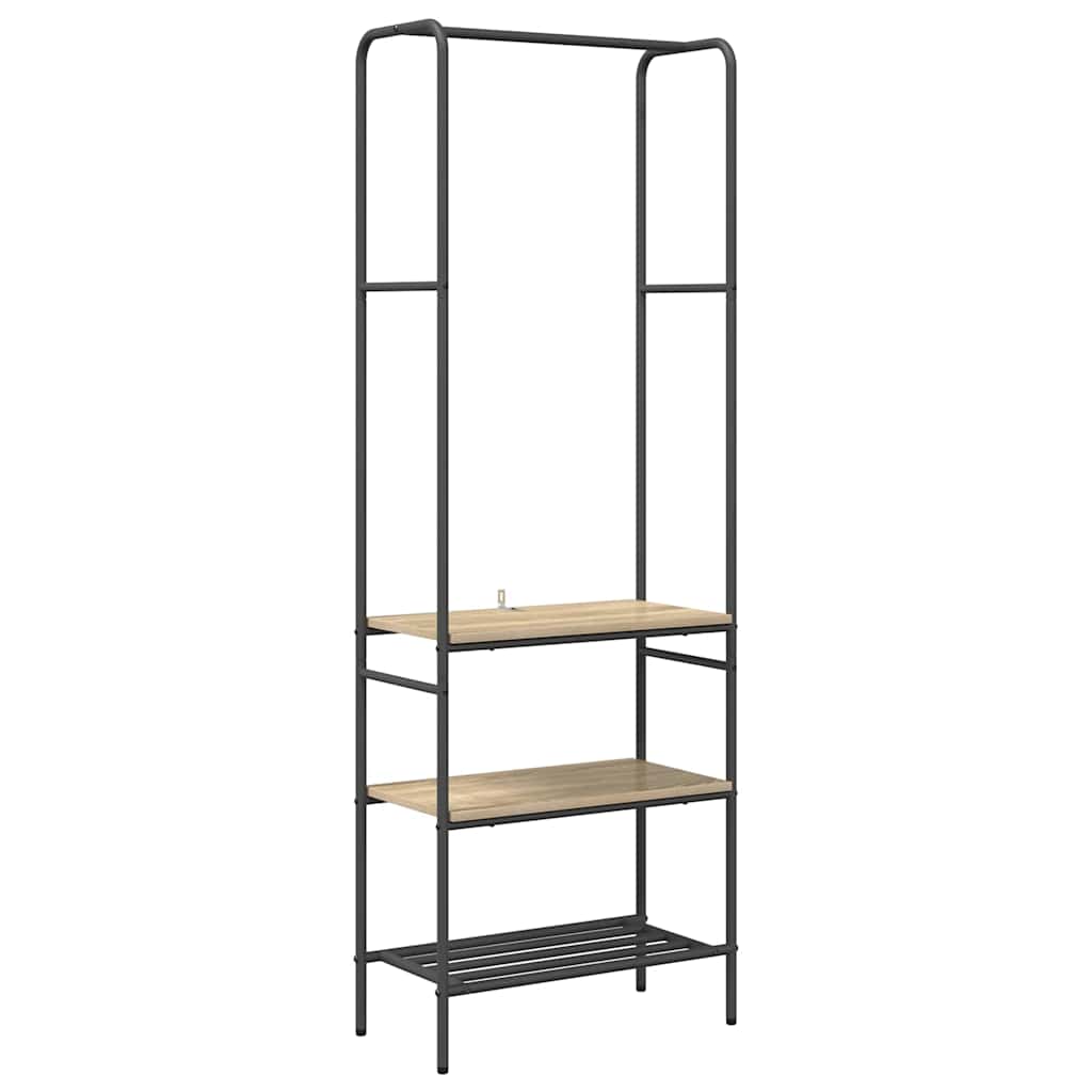 Clothes Rack with Shelves Other Sonoma oak 60 x 30 x 171 cm