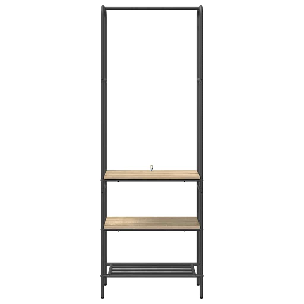 Clothes Rack with Shelves Other Sonoma oak 60 x 30 x 171 cm