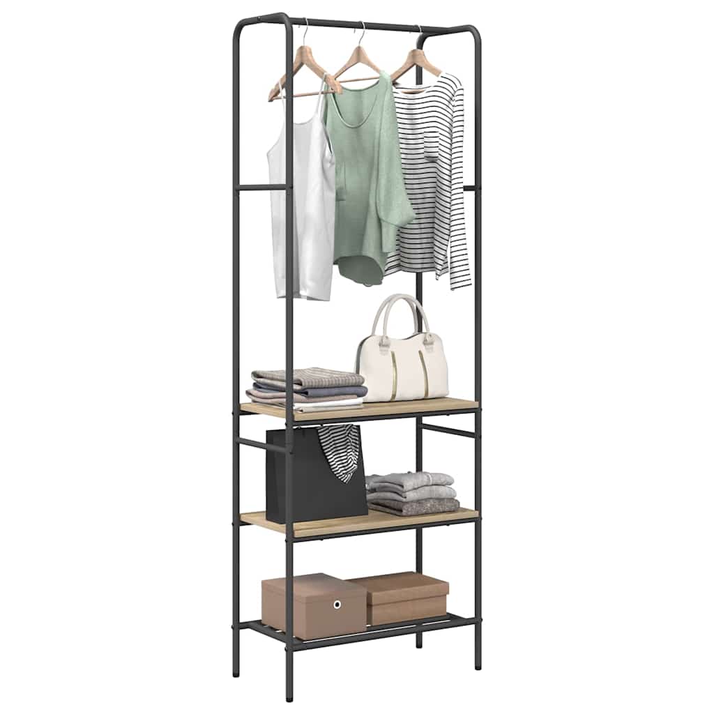 Clothes Rack with Shelves Other Sonoma oak 60 x 30 x 171 cm