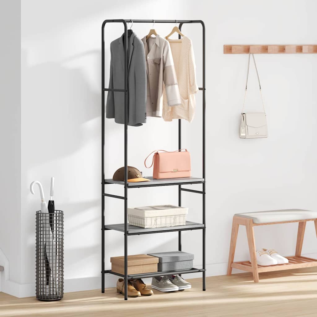 Clothes Rack with Shelves Other Grey sonoma 60 x 30 x 171 cm