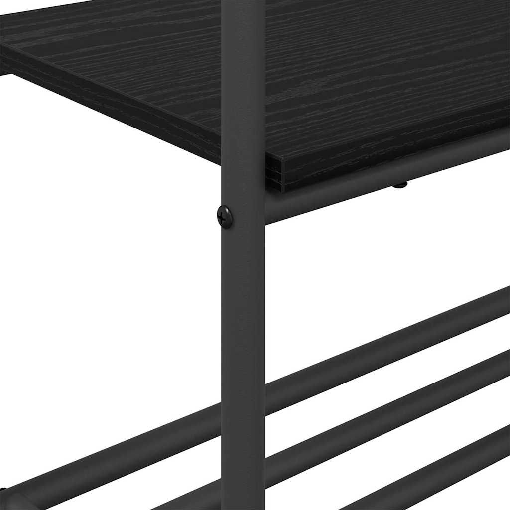 Clothes Rack with Shelves Black oak 77 x 30 x 171 cm
