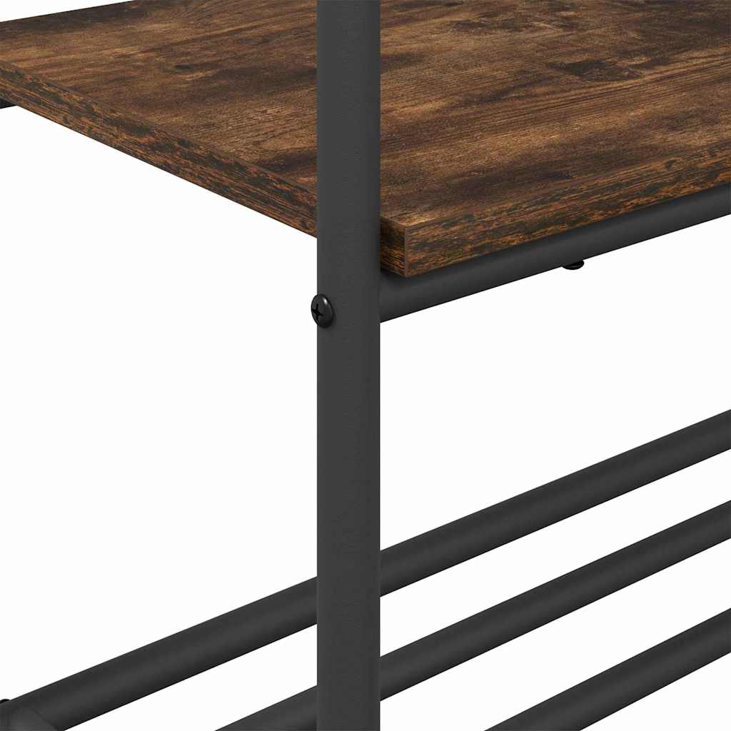 Clothes Rack with Shelves Smoked oak 77 x 30 x 171 cm