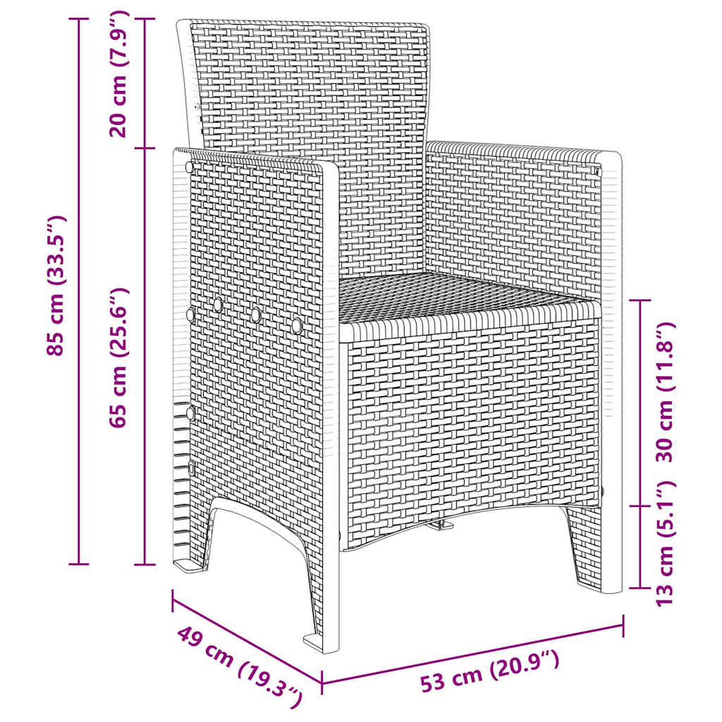 Garden Dining Set 13 pcs White Polt rattan