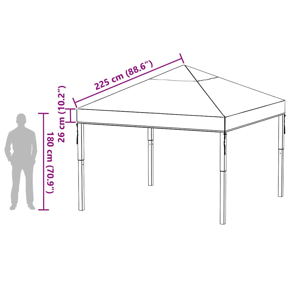 Gazebo Cover Replacement 300 x 300 x 26 cm Transparent PVC