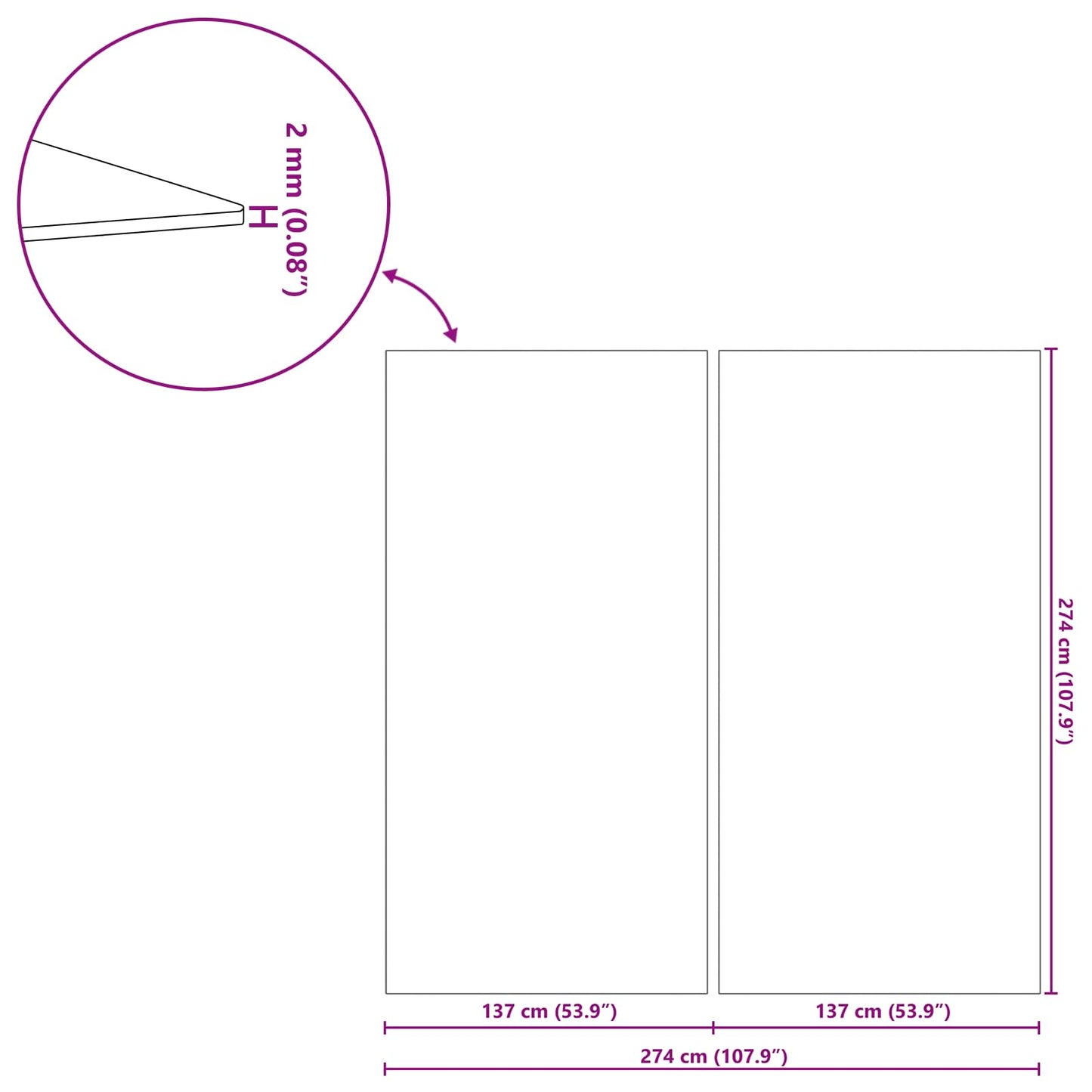 Pool Ground Sheet 274 x 274 x 0.1 cm Square Non-woven Fabric