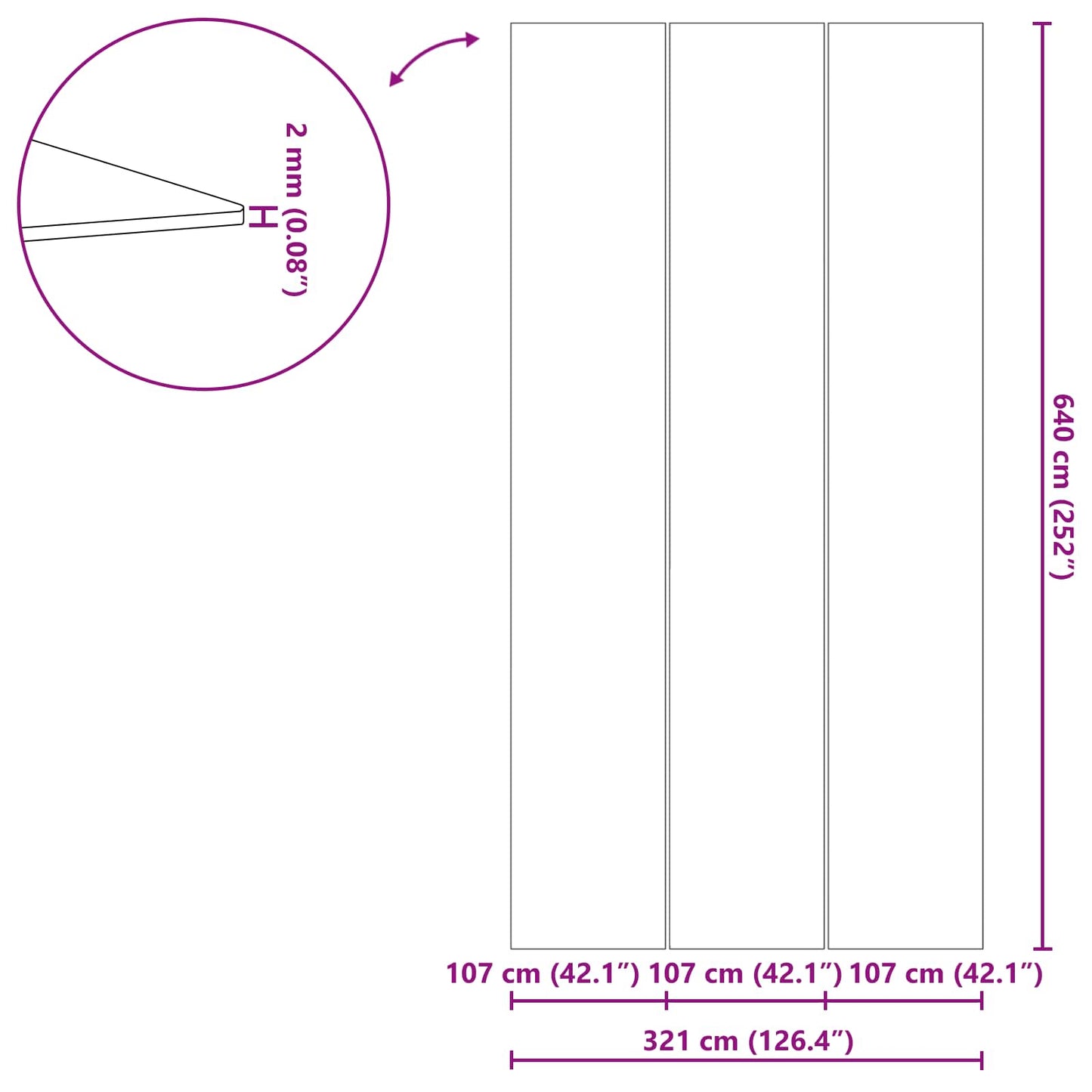 Pool Ground Sheet 640 x 321 x 0.1 cm Rectangular Black