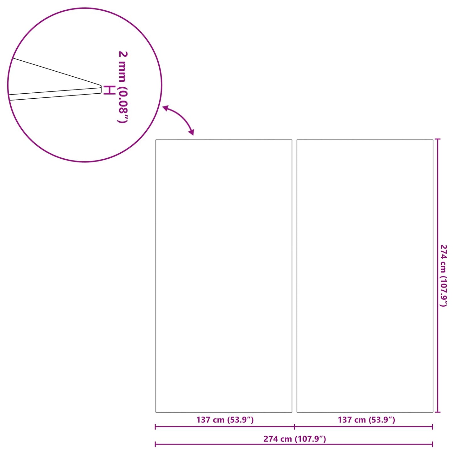 Pool Ground Sheet 274 x 274 x 0.1 cm Square Non-woven Fabric