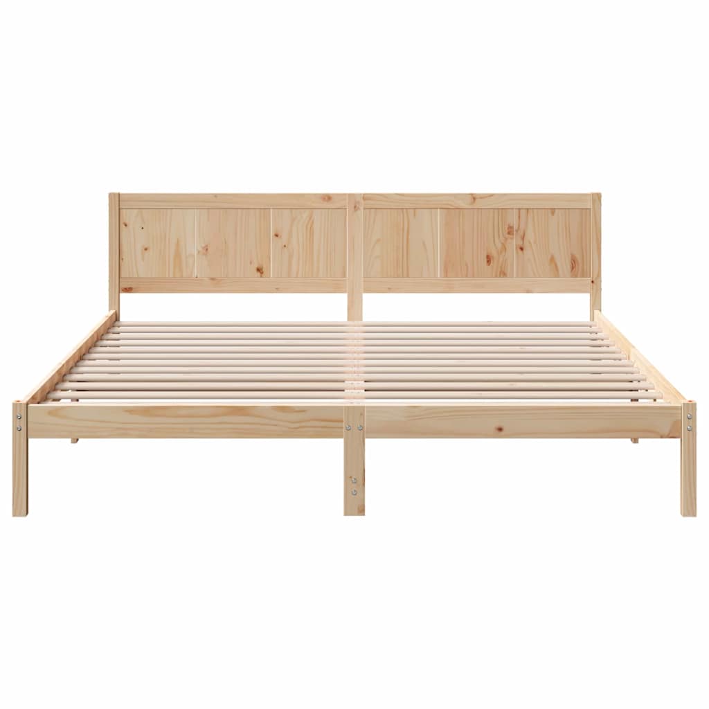 Bed Frame Brown 180 x 200 cm Solid Pine wood