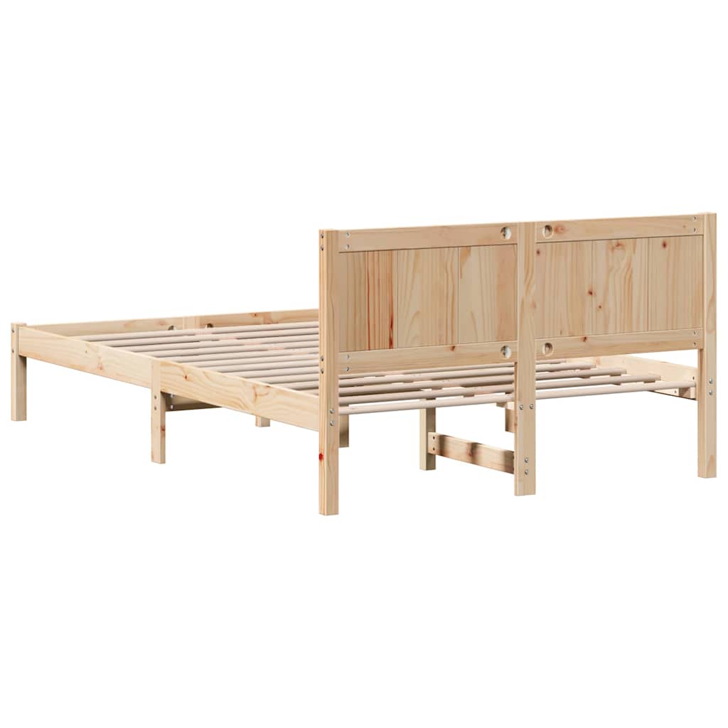 Bed Frame Brown 120 x 200 cm Solid Pine wood