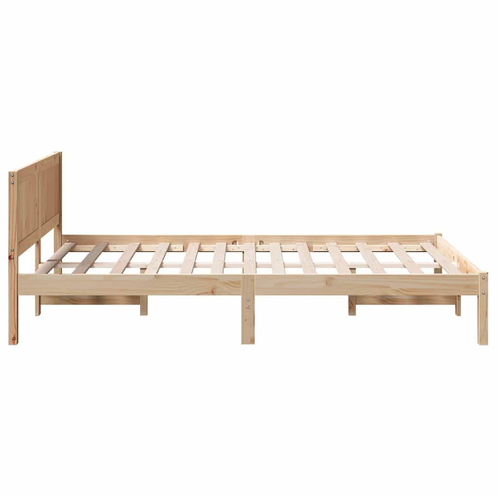 Bed Frame Brown 120 x 200 cm Solid Pine wood