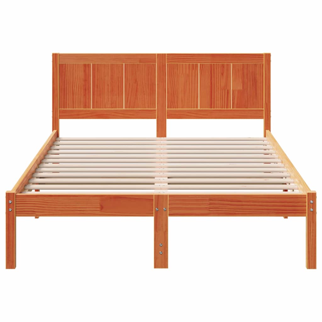 Bed Frame Brown 120 x 200 cm Solid Pine wood