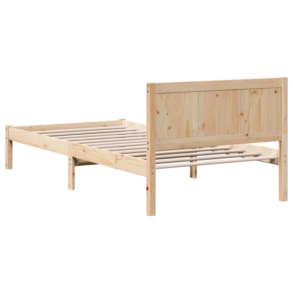 Bed Frame Brown 80 x 200 cm Solid Pine wood