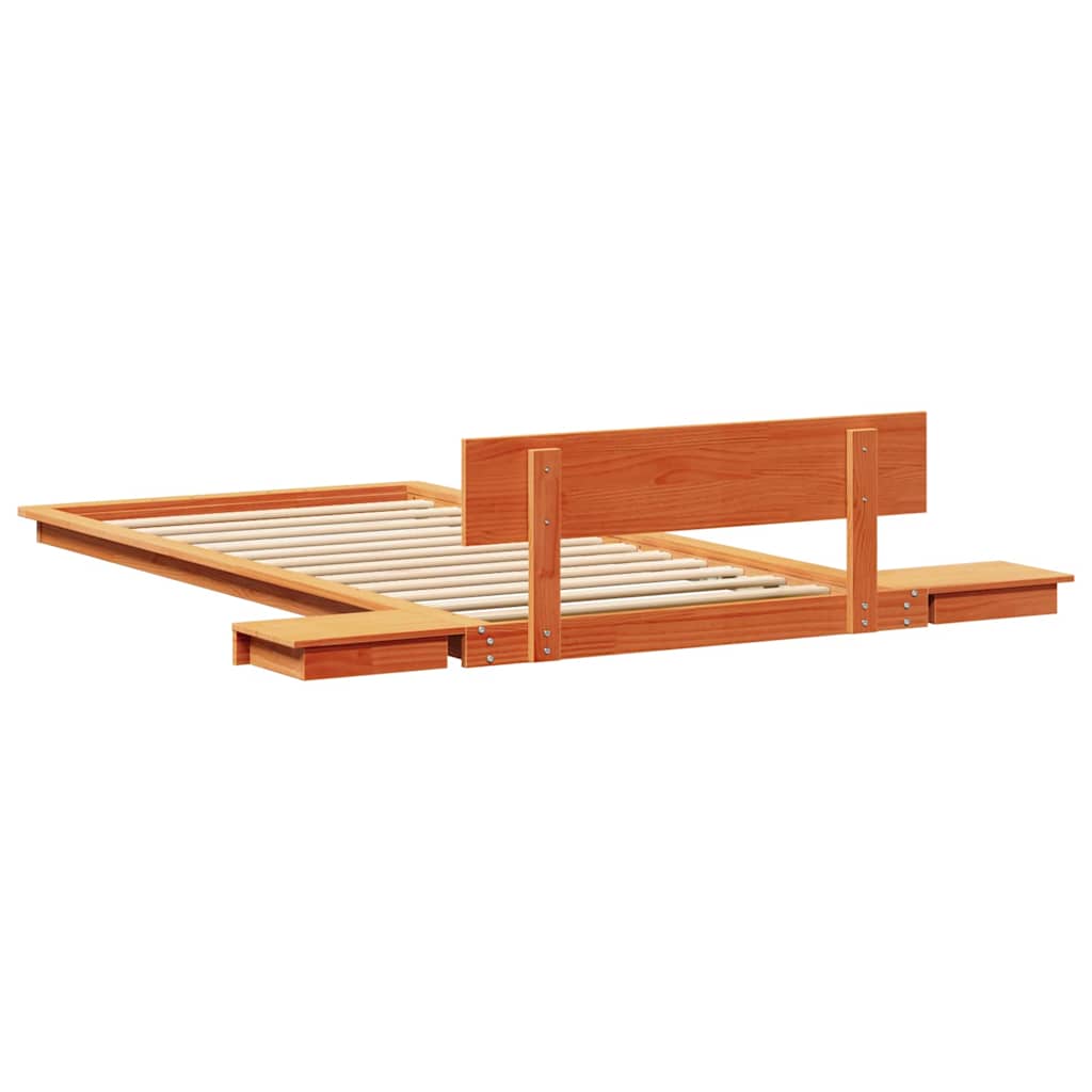 Bed Frame Brown 75 x 190 cm Wood