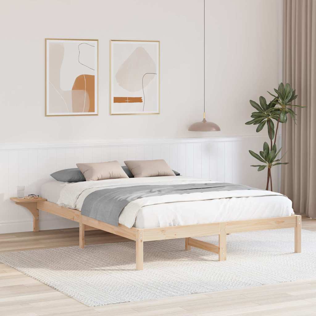 Bed Frame with Bedside Tables Brown 160 x 200 cm Brown