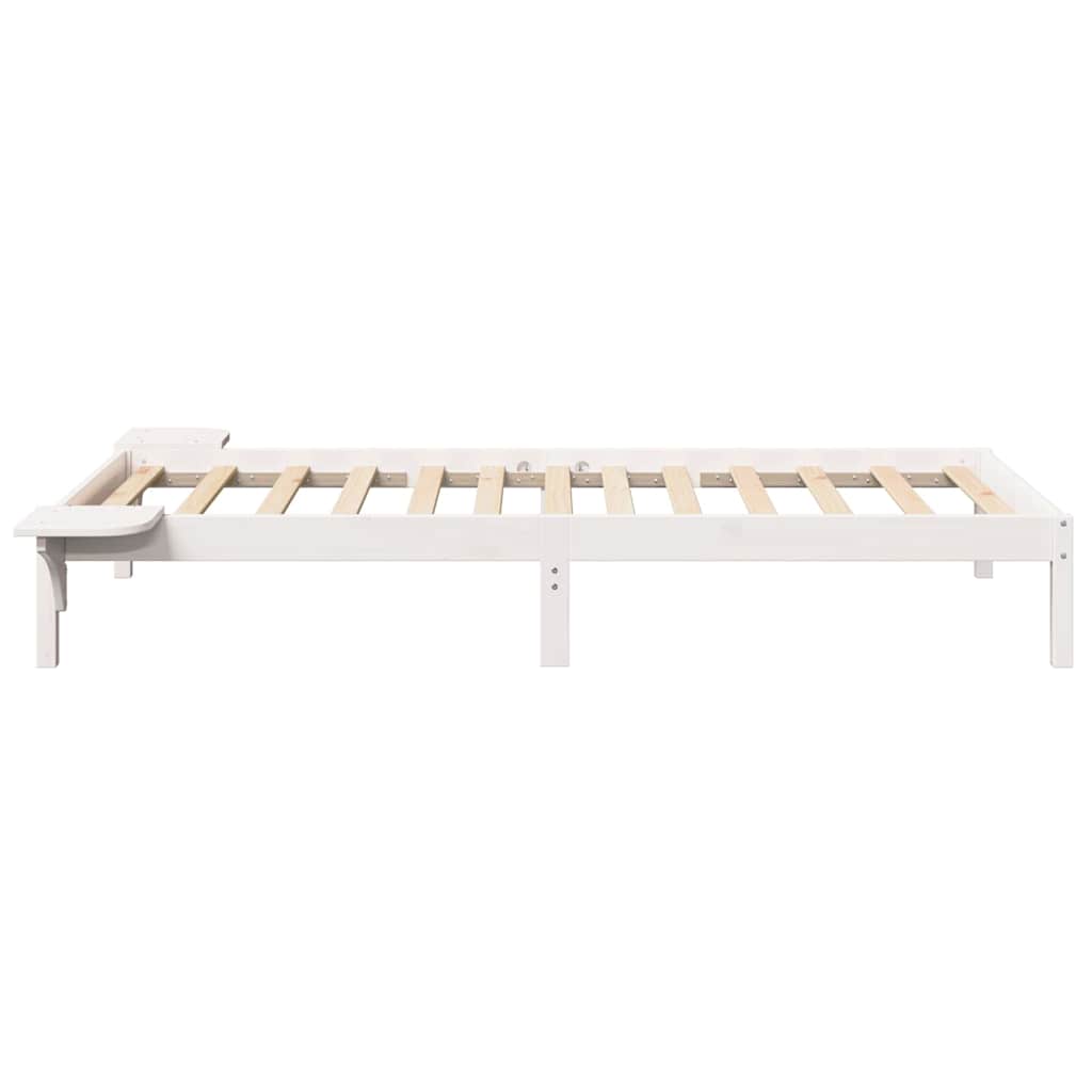 Bed Frame with Bedside Tables White 90 x 190 cm White