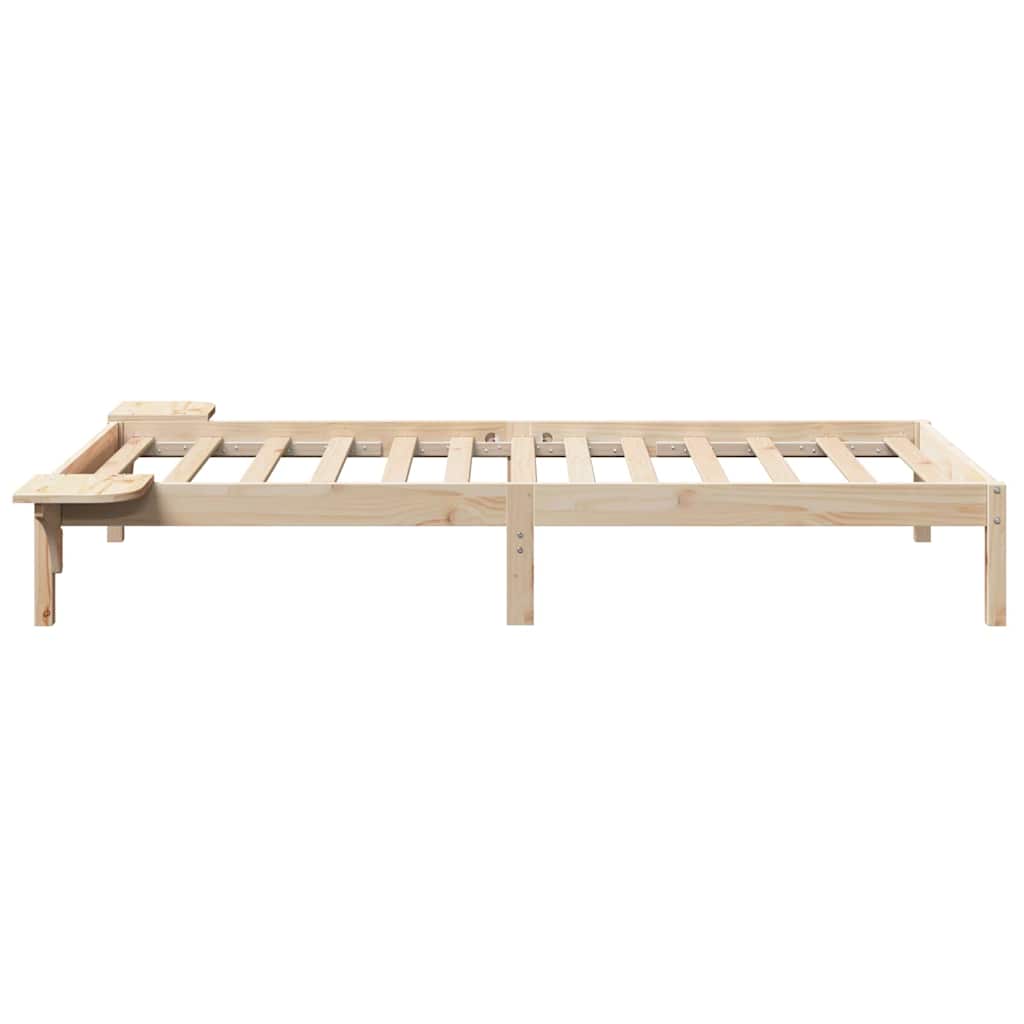 Bed Frame with Bedside Tables Brown 75 x 190 cm Brown