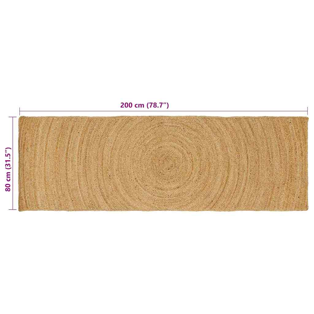 Area Rugs Natural 80 x 200 cm Jute