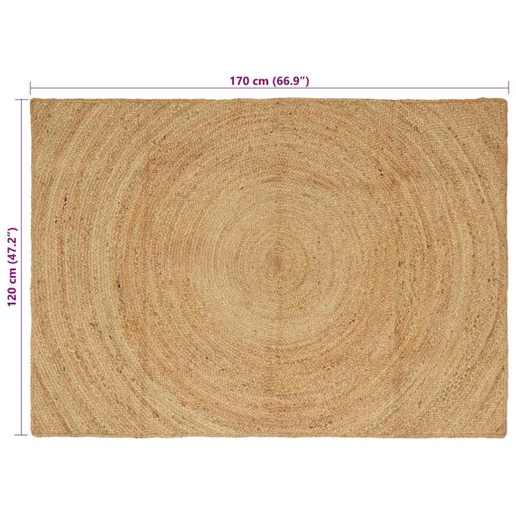 Area Rugs Natural 120 x 170 cm Jute