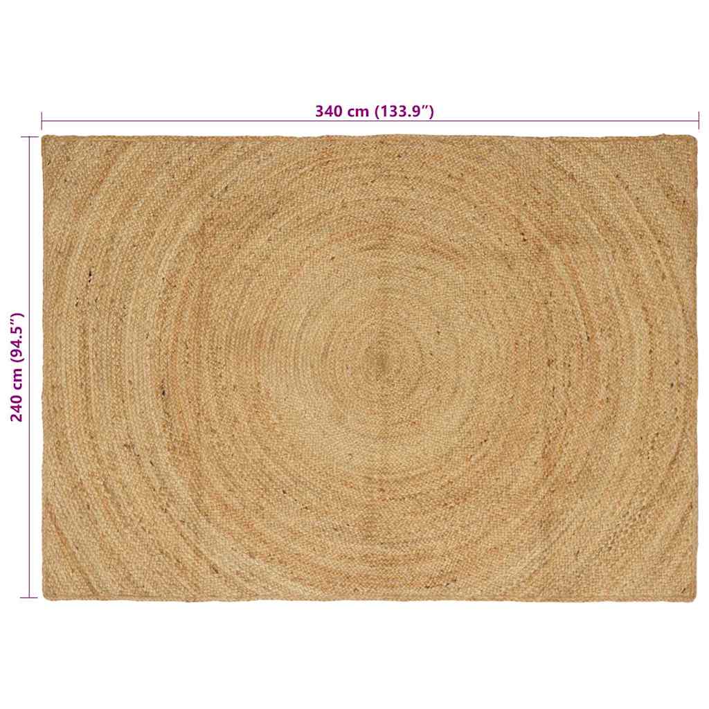 Area Rugs Natural 240 x 340 cm Jute