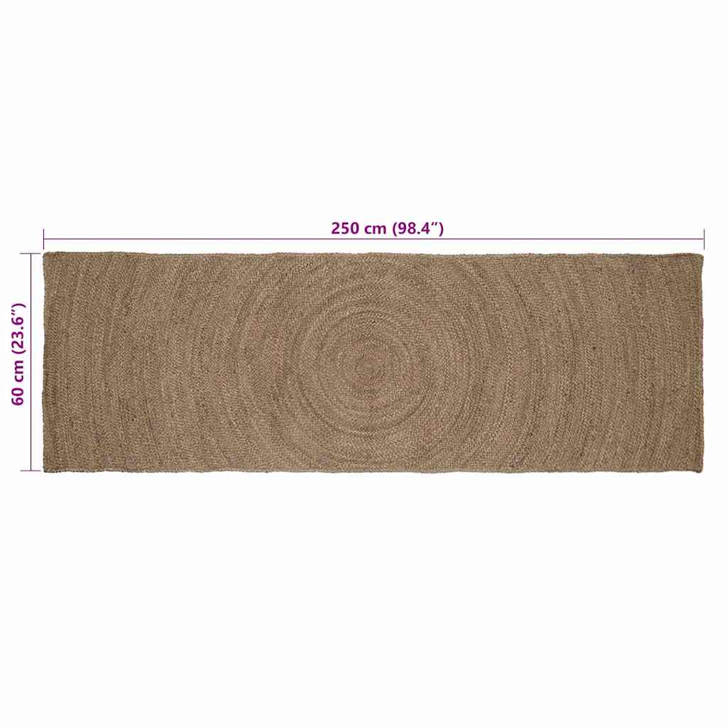 Area Rugs Grey 60 x 250 cm Jute