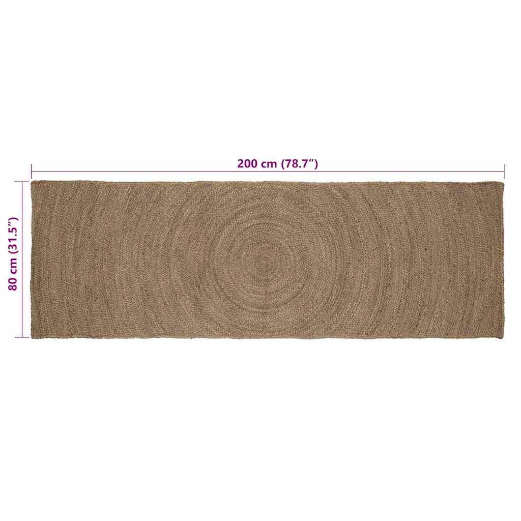 Area Rugs Grey 80 x 200 cm Jute