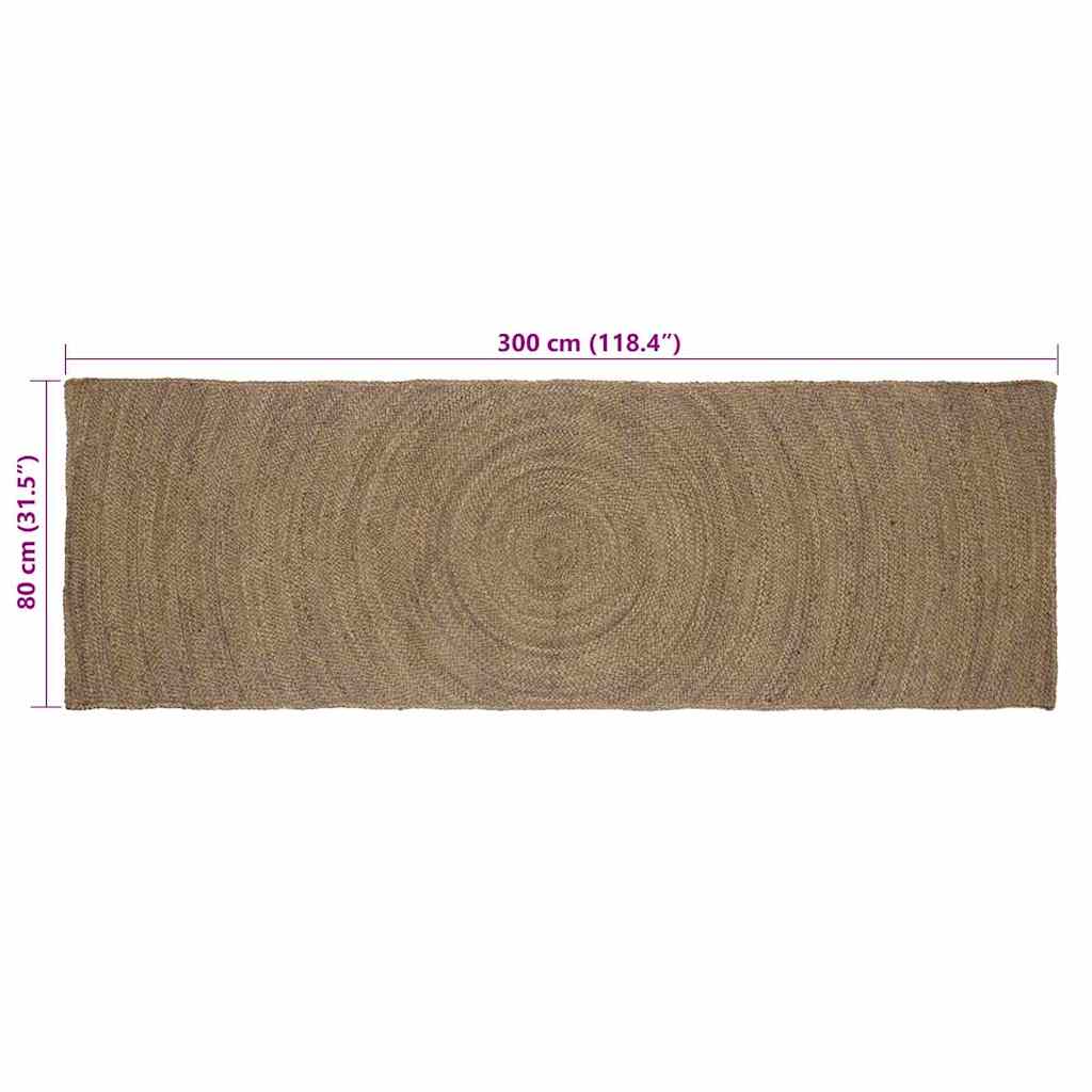 Area Rugs Grey 80 x 300 cm Jute