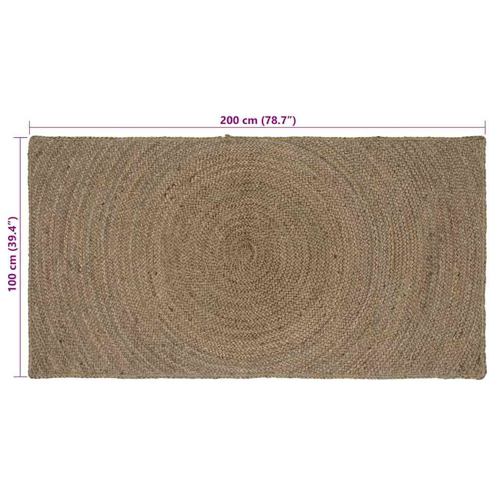 Area Rugs Grey 100 x 200 cm Jute