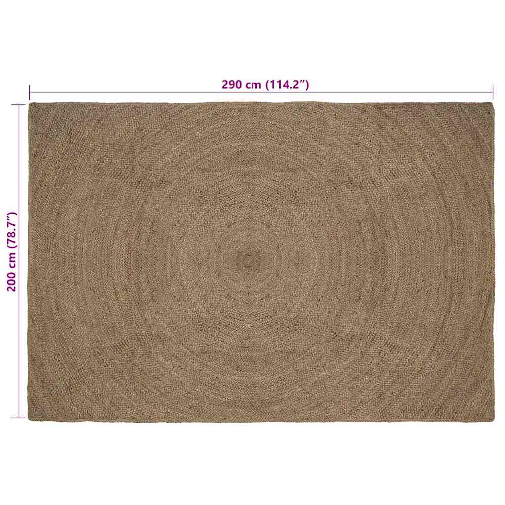 Area Rugs Grey 200 x 290 cm Jute