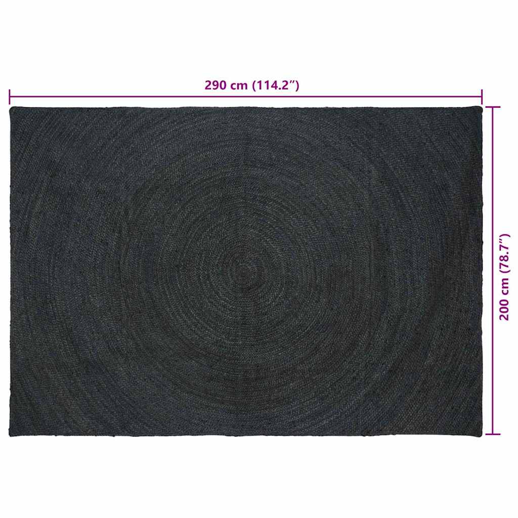 Area Rugs Dark Grey 200 x 290 cm Jute