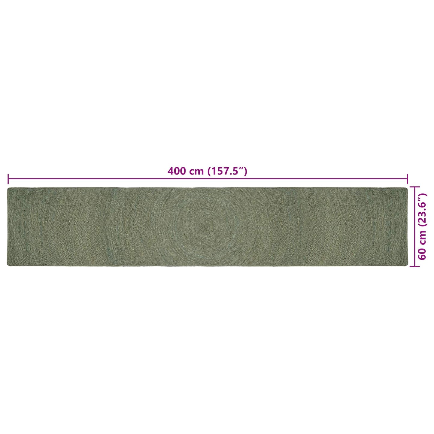 Area Rugs Olive Green 60 x 400 cm Jute