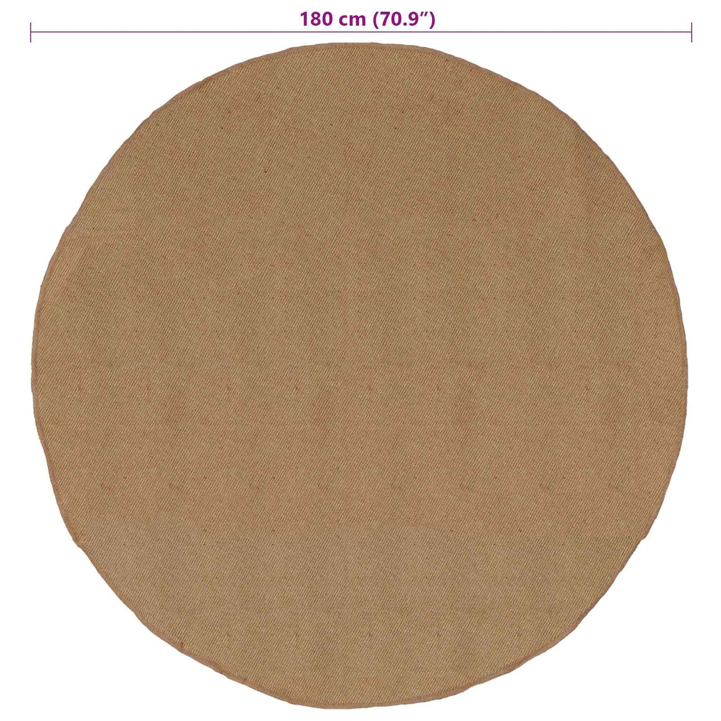 Area Rugs Natural Ø 180 cm Jute